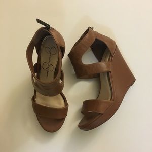 Jessica Simpson brown wedges